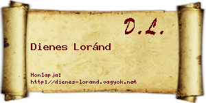 Dienes Loránd névjegykártya